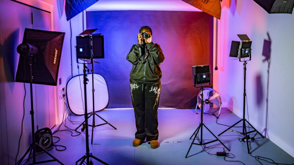 image of student in London Photography Studio