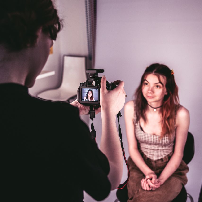 image of photography students taking a photo